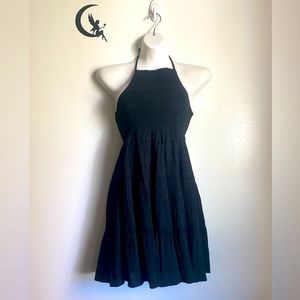 Halter black mini dress AEO
